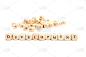 Word with dice on white background- development