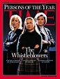 2002年：吹口哨者：美国世界通讯的辛西亚·库珀、安然事件的莎朗·沃特金斯、及美国联邦调查局的科琳·罗利