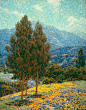 夏日的原野。作者：19世纪画家Granville Redmond