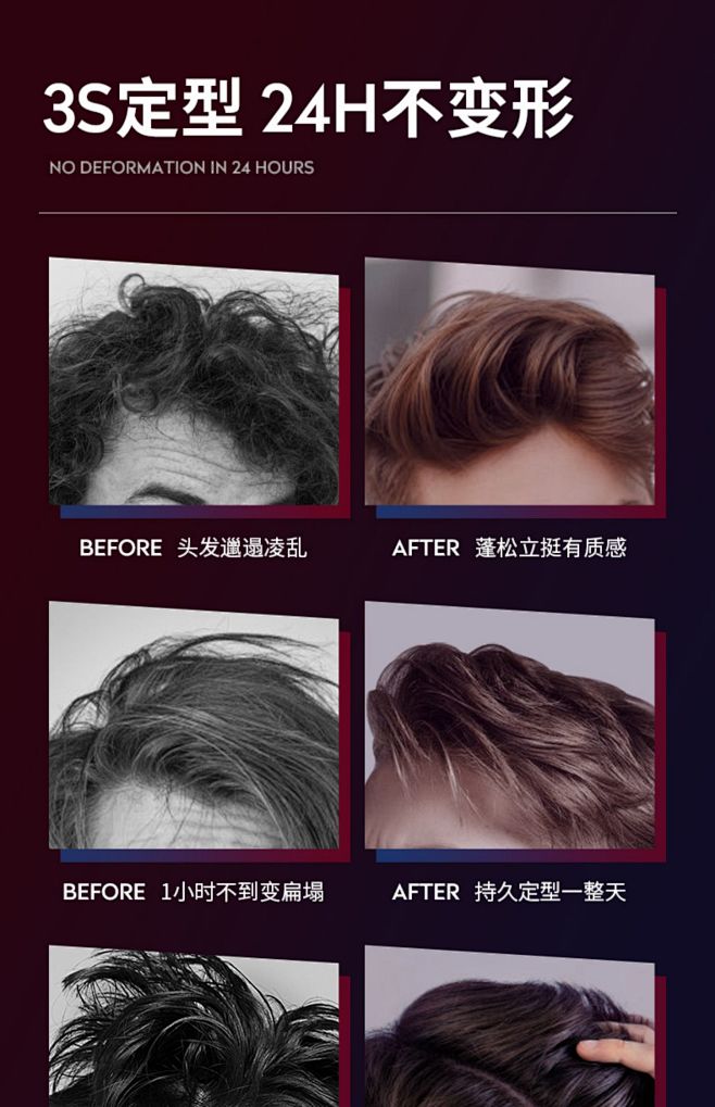 发胶喷雾强力定型男士发型持久清香啫喱水油...