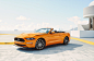 Mustang: pretty on pink : very graphic powerful & colorful photo shots of an orange  Ford Mustang