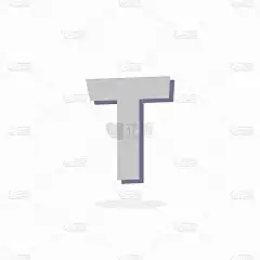 向量标志字母T石岩石