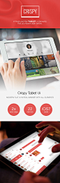 Crispy For Tablets - Flat & Fresh iOS7 Ui : MAIN FEATURES.- 22 PSD Files- 2048 x 1536 px- True Ratina (HD)- Fully editable layers- Totally Vectors. Easily Editable.- perfect for Any Industry.below fonts have been used.Helvetica - System Defaults Fonts