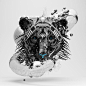 DT Music Album Cover : DVBLE TRVBLE MUSIC ALBUM COVER ILLUSTRATIONS3D Illustrations I made for  'DVBLE TRIBLE' music band from South Korea.Stylized materials with surreal composition."Cinema 4D - Vray - Photoshop - Illustrator"Proposed Illustrat