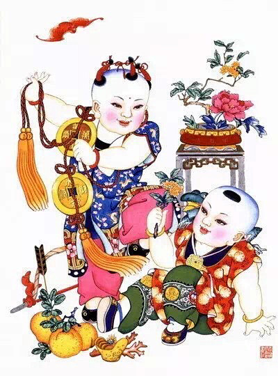 百子千孙图真是太罕见