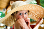 People 2048x1365 little girl children hat straw hat people