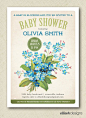 rustic seed packet garden baby shower invite by ellieohdesigns, $15.00