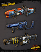 Borderlands 3: All Guns by Liquid Development, Liquid Development : High poly and game-res screenshots of all of the guns and attachments created by Liquid Development for Borderlands 3