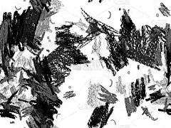 现代潦草的头。