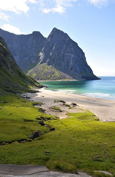 kvalvika, lofoten, n...