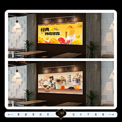 云创设采集到餐饮灯箱装修围挡