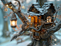 john968015_Squirrel_treehouse_indoor_panorama_in_winter_wool_fe_38022592-71b0-439c-8642-9f7fc74e0d10