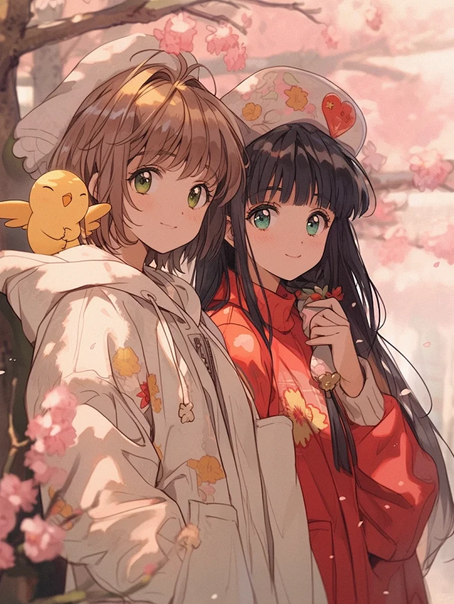 小樱和知世 百变小樱 魔卡少女樱-花瓣网