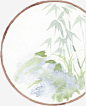 手绘古风竹子扇子