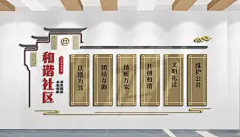 文明礼让和谐社区文化墙