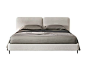 Double bed with upholstered headboard TATLIN-COVER by Minotti | design r d