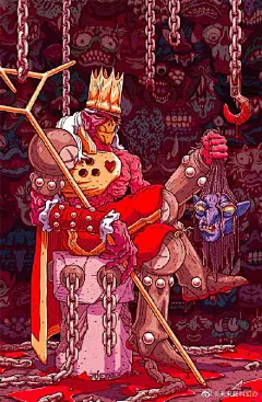Joey Cardenas的插画大多数都是造型奇特的怪兽，配色鲜艳大胆。看到这些画的第一眼，感觉就像进入到了噩梦。 ​​​​