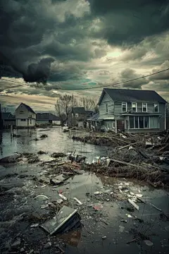 自然灾害城市防洪图片