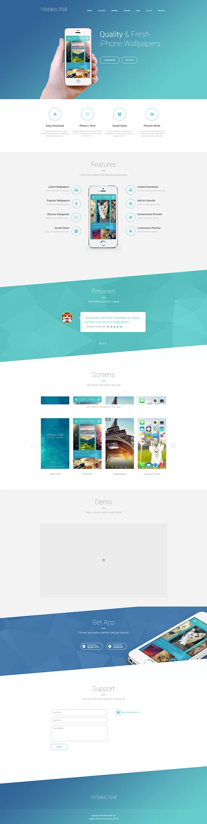 Mobiles Wall iOS App - Wallpapers for iPhone 6 / iPod