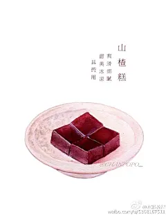 水彩手绘传统美食，最爱蛋黄酥啦~BY@CHANPOPO_ ​​​​