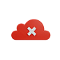 Cloud Cancel 3D Illustration