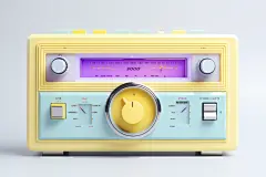 老物件复古便携式收音机机器模型