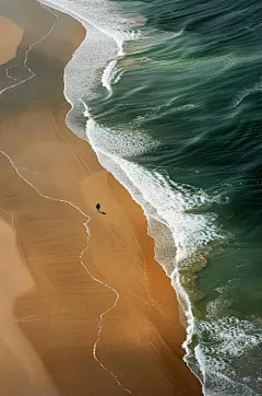 AI数字艺术创意大海沙滩海滩摄影图壁纸-众图网