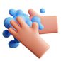 Washing Hand 3D Illustration