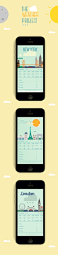 The Weather Project : The weather project is an app running on iOS7.