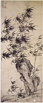  夏昶（1388至1470），字仲昭，号自在居士、玉峰，昆山人，后人誉其画竹高手。他初姓朱，名昶，后复姓夏，太宗为之更名昶，字仲昭。号自在居士，又号玉峯，昆山（今江苏昆山）人。昺弟。正统中官至太常寺卿直内阁。画墨竹师王绂，能得其妙，时推第一，名驰绝域，争以金购之。
　　有“夏卿一个竹，西凉十锭金”之谣。所作竹枝烟姿雨色，偃值浓疎，动和榘度，盖行家也。昆山之人师之者更数辈，独屈约颇类之，而人所得，往往出其手。尤精楷法，永乐命书宫殿榜。卒年八十三。