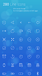 280 Line Icons on Be...@Notwodesign采集到icon_剪影图标(124图)_花瓣UI 交互设计_97UI_优界网