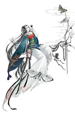 古风人景插画 - 冰偌 - 音画 图文 素材 博客