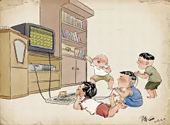 越长大越怀念小时候无忧无虑的生活童年插画 - 小红书