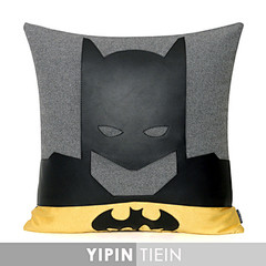兿品|灰色蝙蝠侠卡通人物拼皮抱枕|样板间...