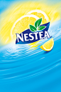 Nestea Ice Tea : Fruit illustrations for Nestea, Iced Tea drinks.