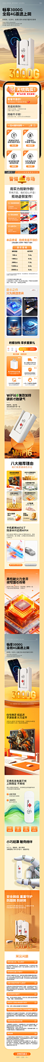 随身WiFi 电商 详情页 长图 海报 展示