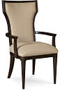 A.R.T. Furniture Greenpoint Coffee Bean Upholstered Back Arm Chair, Set of 2 contemporary-dining-chairs