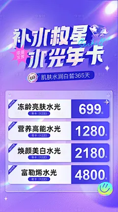 医美水光年卡价格海报-源文件分享-ywjfx.cn