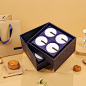 方森园中秋月饼包装盒新款创意双层旋转盒烘焙礼品月饼礼盒8颗装