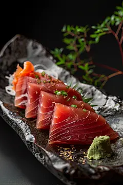 海产品食物金枪鱼刺身图片摄影图