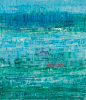  Suzy Barnard, "When Blue Meets Green", 44"x38", oil on panel 