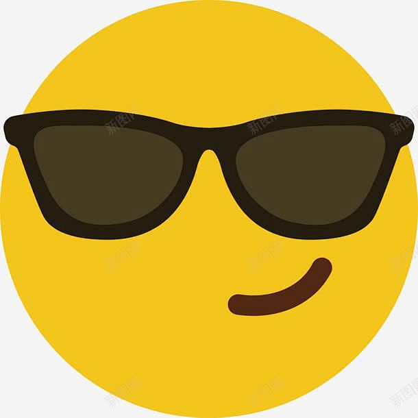 黄色可爱圆脸得意表情 元素 免抠png ...
