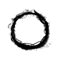 中国风水墨圆环圆形PNG