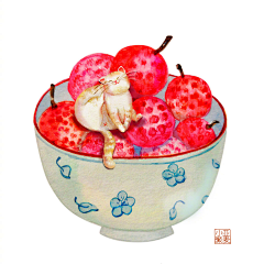 洛伊69采集到插画集——美食绘