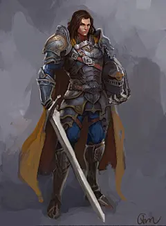 人物2D原画男孩中国风铠甲战士http://yiweing.com