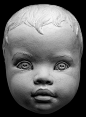 Infant Human Face Aging Process Sculpting Reference