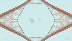 Baner在海蓝宝石颜色与古董珊瑚饰品和空间为您的标志或文字