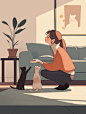 ls7623_A_woman_in_her_thirties_is_kneeling_on_the_floor_holding_fe975a7f-e0b9-4abc-8dd5-c9798f5332f1