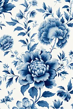 青花瓷纹样背景底图
