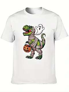 时尚百搭男士圆领印花t恤运动休闲日常穿着夏季必备